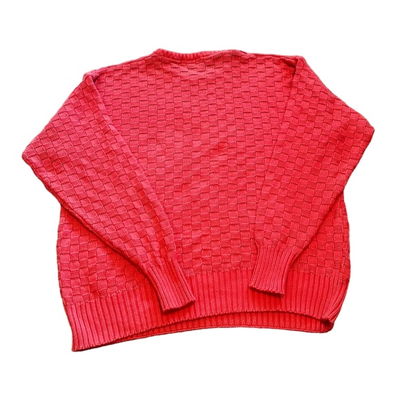 Vintage Burberry Woven Coral Sweater - Picture 6 of 6
